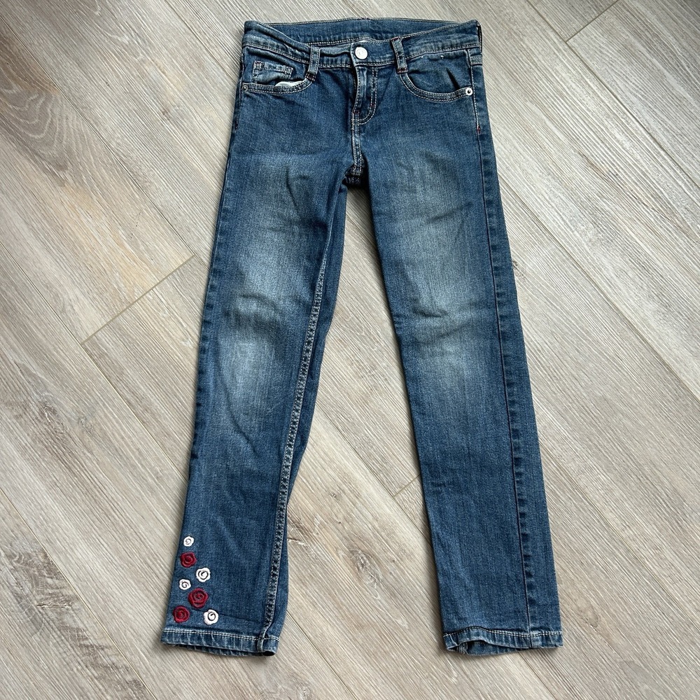 Gymboree 2010 Girls sz 8 Sweet Treats Rose‎ Embroidered Jeans